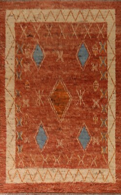 Thick-Plush Tribal Moroccan Berber Geometric Hand-knotted Oriental Area Rug 7x10