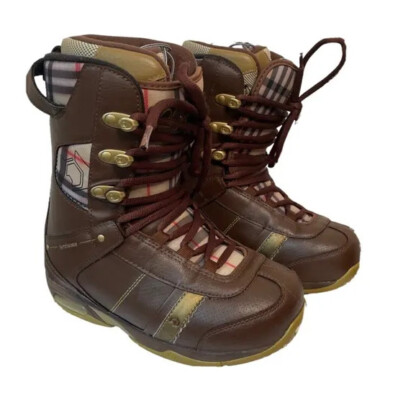 Northwave  Womens Legend Lady Brown Plaid Snowboard Boots 7.5