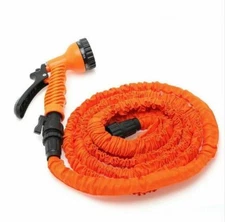Latex 75 FT Expanding Flexible Garden Water Hose with Spray Nozzle
