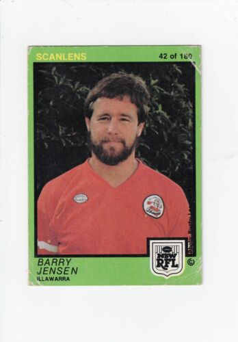 1982 Scanlens Rugby League Barry Jensen #42 (Illawarra Steelers) - Picture 1 of 2
