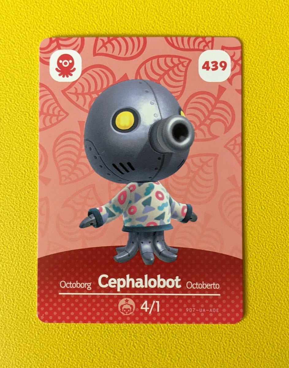 Nintendo Animal Crossing amiibo Card - #439 Cephalobot Smug