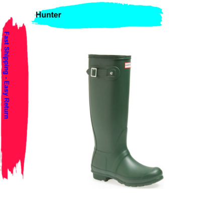 Hunter Women's Original Tall Hunter Green Rain Boots - 10 B(M) US