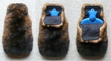 New Zealand Possum Fur Hot Water Bottle Cover - Natural Brown