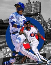 Chicago Cubs Lithograph print of javy Baez and Shawon Dunston  2020 