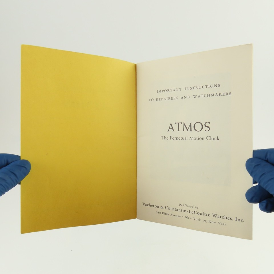 How To Repair Atmos The Perpetual Motion Clock Manual eBay