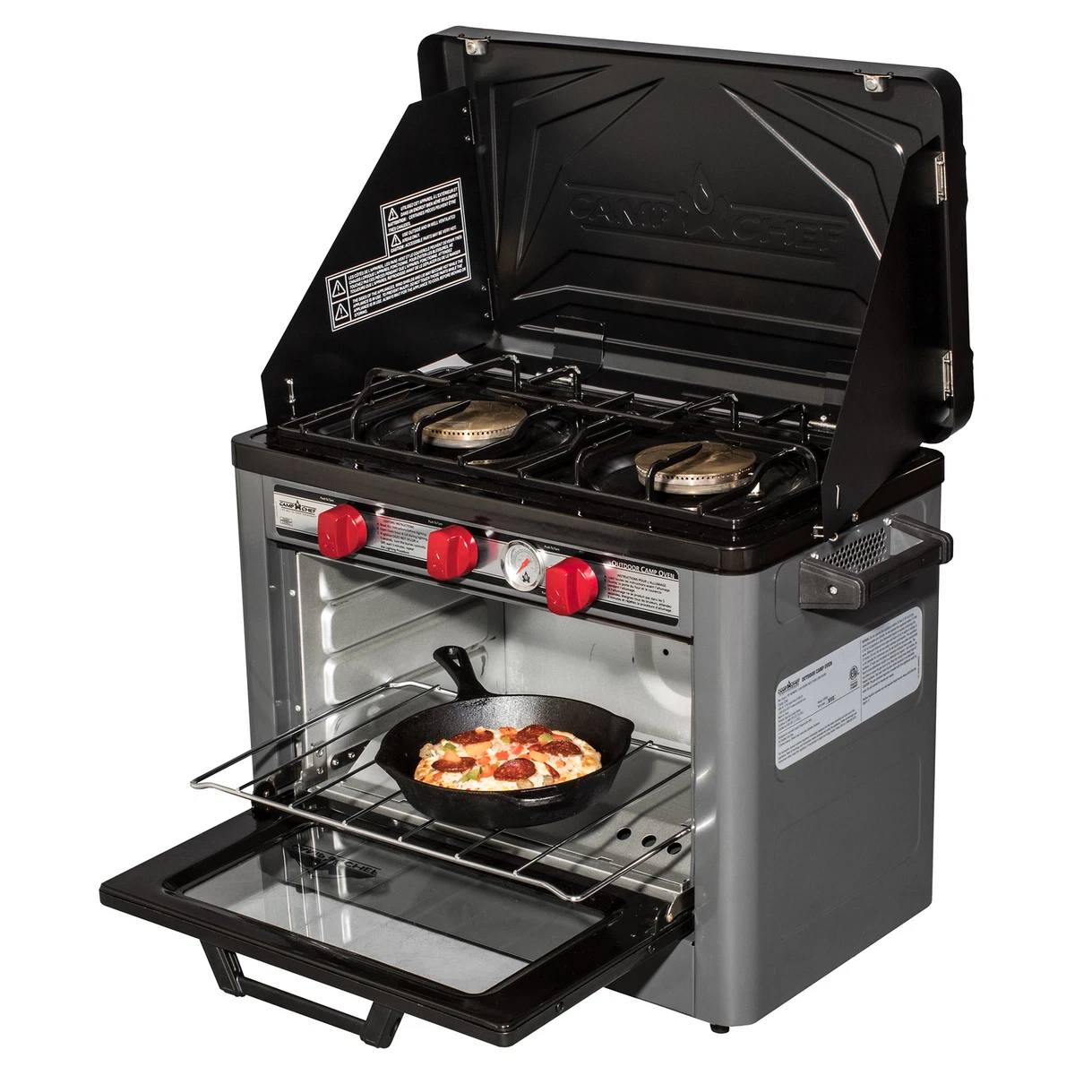 Portable Camp Chef Outdoor Deluxe Oven and 2 Burner Stove, Propane, Camping,  NEW | eBay