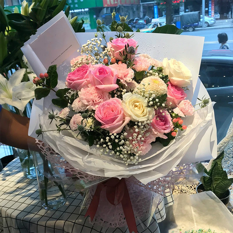 5Yards Net Flower Packaging Papers Material Wrapping Paper Birthday Party Decor - Image 3 of 4