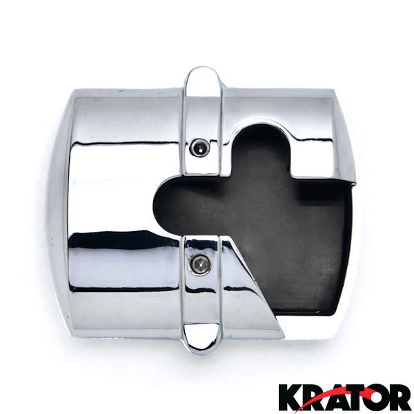 Nueva cubierta cromada para pedal de freno/talón con pastillas de goma antideslizantes negras Foto 4 de 4