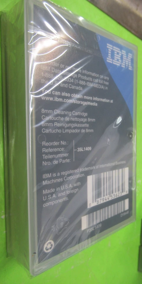 IBM 8MM VIDEO8 HI8 D8 DIGITAL8 DATA8 CABEZAL LIMPIADOR CINTA LIMPIA NUEVO Foto 2 de 2