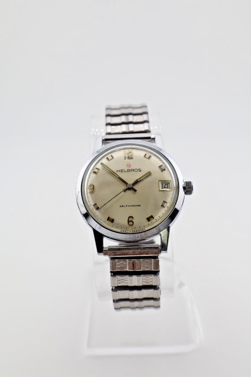 Vintage Helbros 1970s Self Winding West Germany 17J PUW-1561 Men's