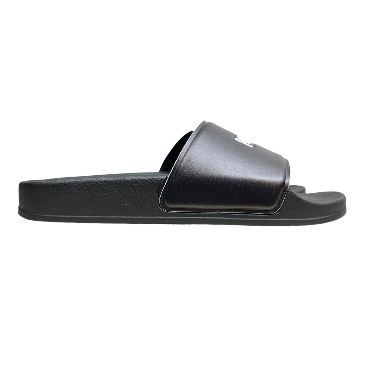 P448 Women Black Slide Sandals Water Resistant Made in Italy EU 38 / 5 Slip On