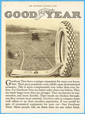 1921 Goodyear Tire & Rubber Co Akron Ohio Antique Car Tires Southwest Desert Ad