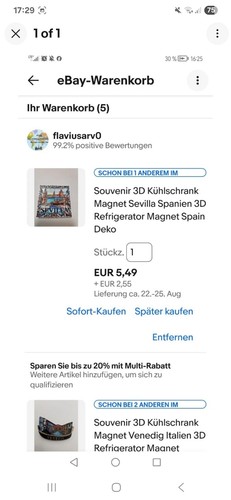 5 Souvenir Kühlschrank Magneten Sevilla, Santorini,Salzburg,Toscana Und Venedig