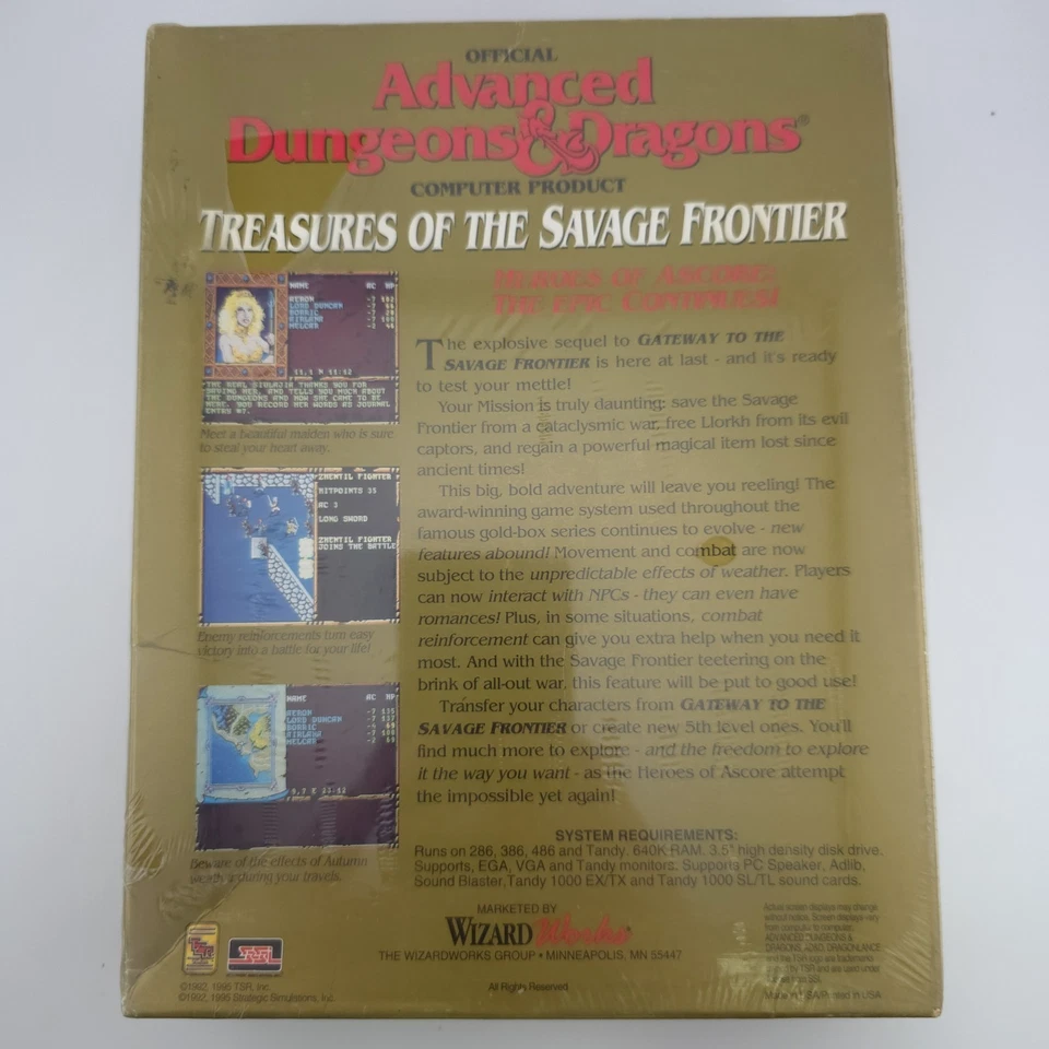 Dungeons & Dragons: Treasures of the Savage Frontier, 1995, Big Box,New & Sealed - Image 3 of 4