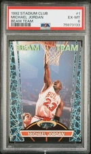 1992 Stadium Club Beam Team Michael Jordan #1 PSA 6 POP 192