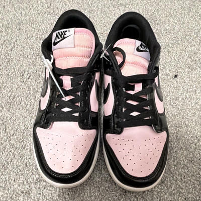 Nike Dunk Low Pink Foam Black DJ9955-600 Colorblock Leather Sneakers