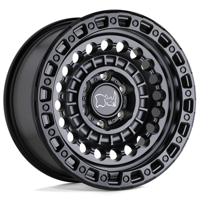 Set 4 Black Rhino Sentinel 17x8.5 5x5 Matte Black Wheels 17