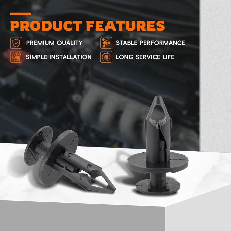 50x Fender Bumper Clips Body Rivets for Kawasaki KFX250 KFX400 KFX450R KFX50 8MM - Изображение 4 из 4