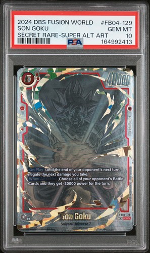 2024 DRAGON BALL SUPER CARD GAME FUSION WORLD ULTRA LIMIT SON GOKU PSA 10