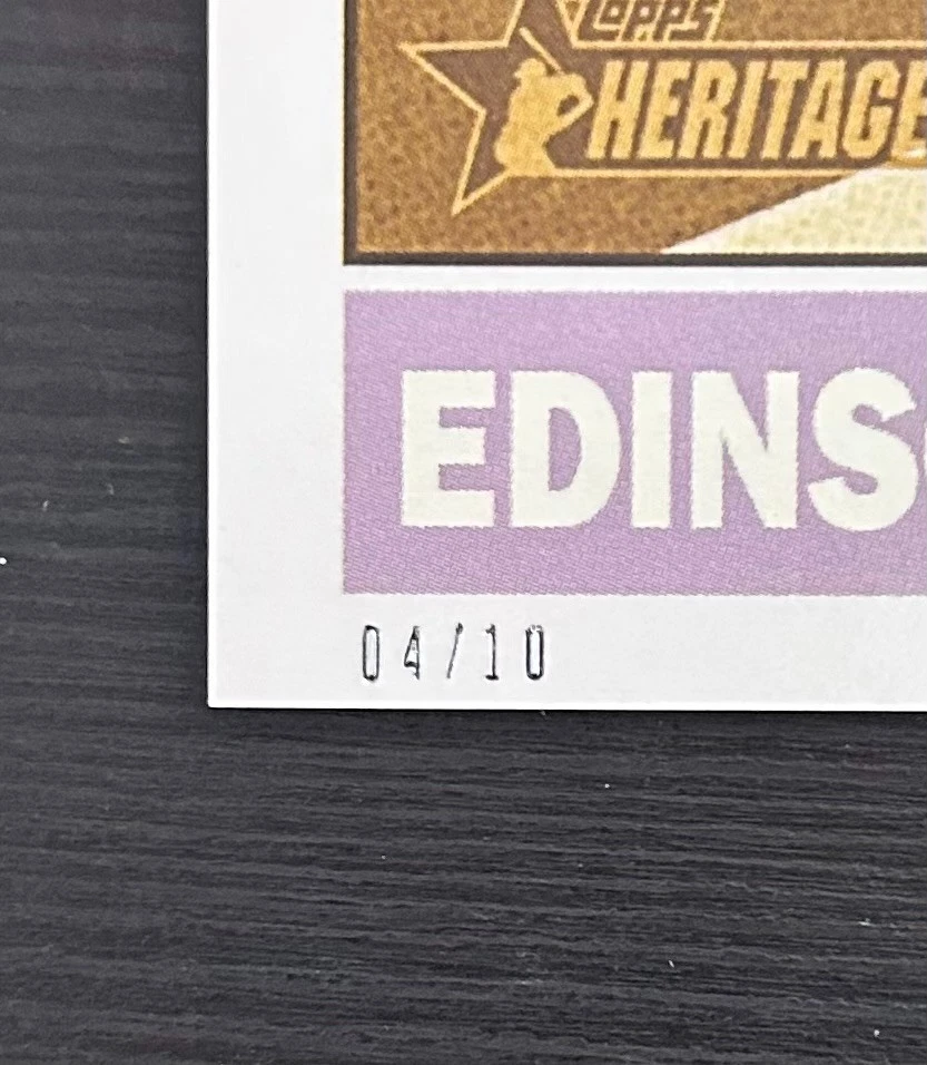 Topps Heritage 2015 5x7 Sepia Edinson Volquez #703 - Royals SP/10 Jumbo Foto 2 de 3