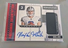 2018 Rookies and Stars Mike White relic patch autograph auto 2/49 DALLAS COWBOYS