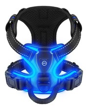 Light Up Dog Harness - LED Dog Harness Rechargeable for Night Walking, Three ...