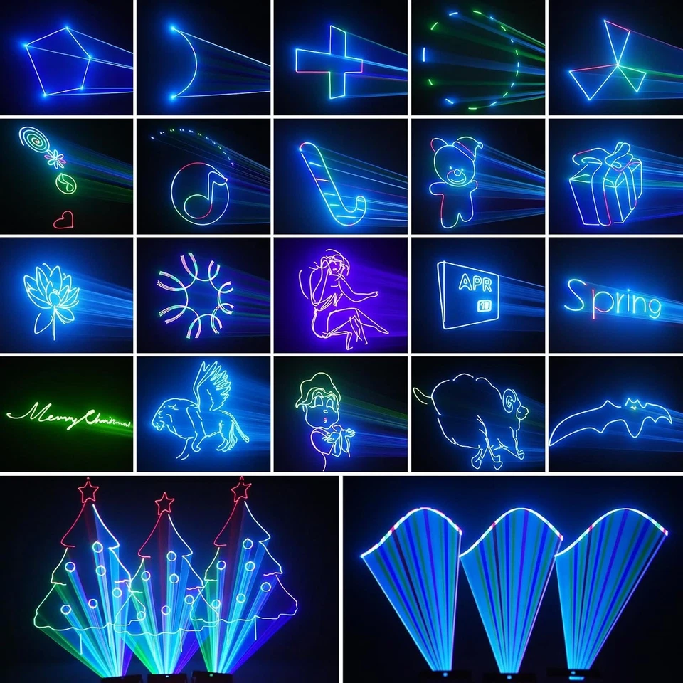 DJ Laser Light 3D Animation Machine With Bluetooth App Control RGB Party Light - Image 4 of 4