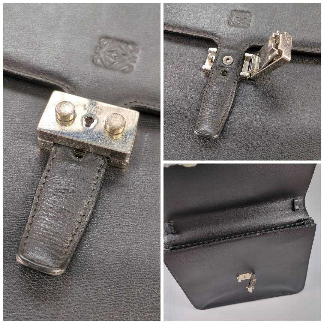 バッグ Loewe business bag LOEWE / ロエベ アナグラム 牛革 カーフ ブラック 黒 ビジネス