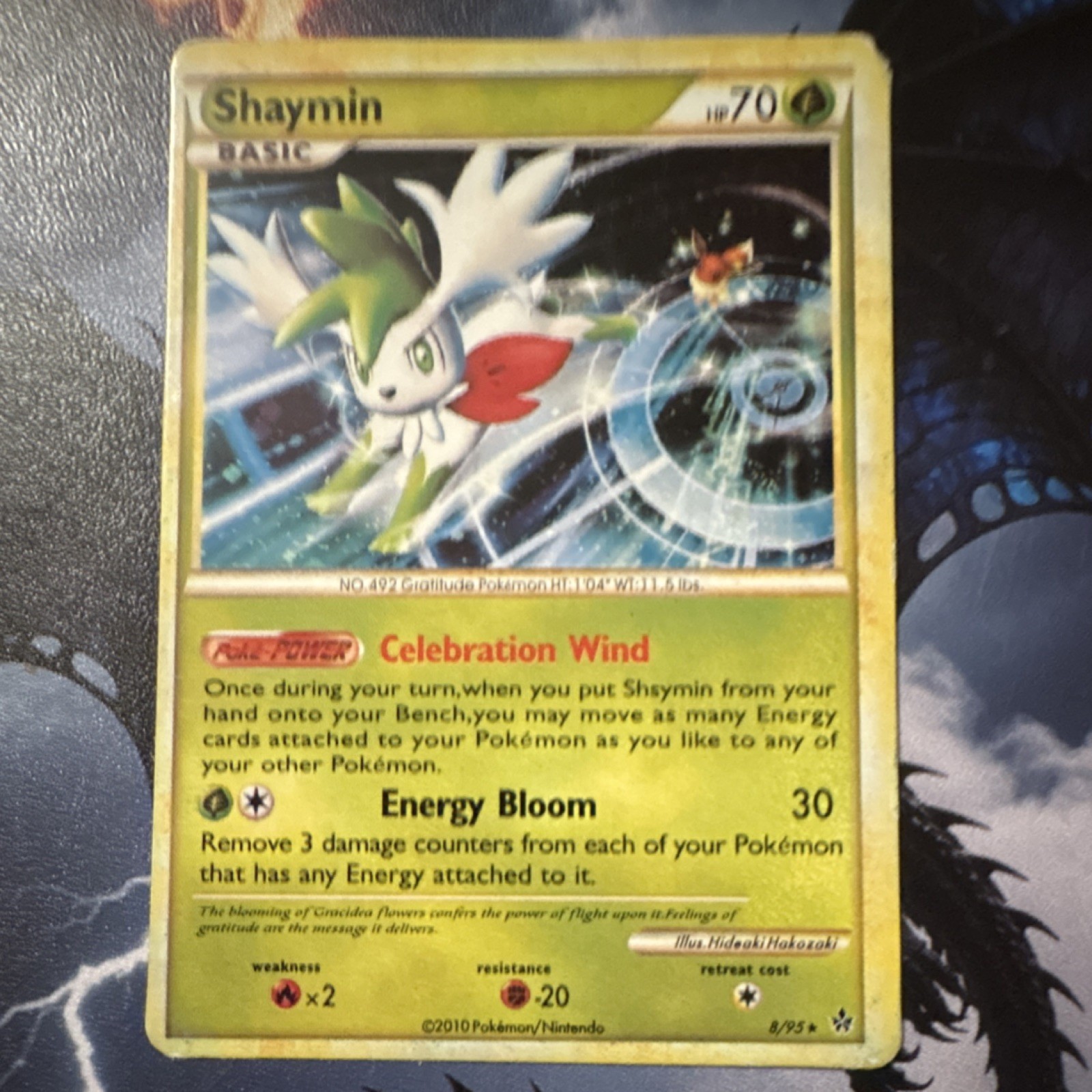 Pokémon Shaymin 8/95 Unleashed Holo Rare Celebration Wind Energy Bloom 2010
