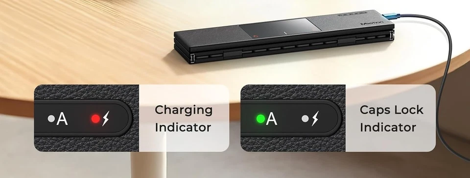 Foldable Bluetooth Keyboard with Trackpad - Unique Horizontial Folding - Image 4 of 4