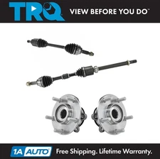 TRQ Front CV Axle Shafts & Wheel Hub Bearing Assemblies 4pc for Sentra Rogue