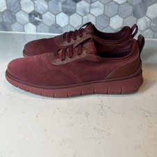Cole Haan Generation Zerogrand Mens Size 8 Mahogany Red Suede Sneakers EUC