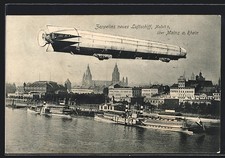 Ansichtskarte Mainz a. Rhein, Zeppelin´s neues Luftschiff, Modell 4 1909 