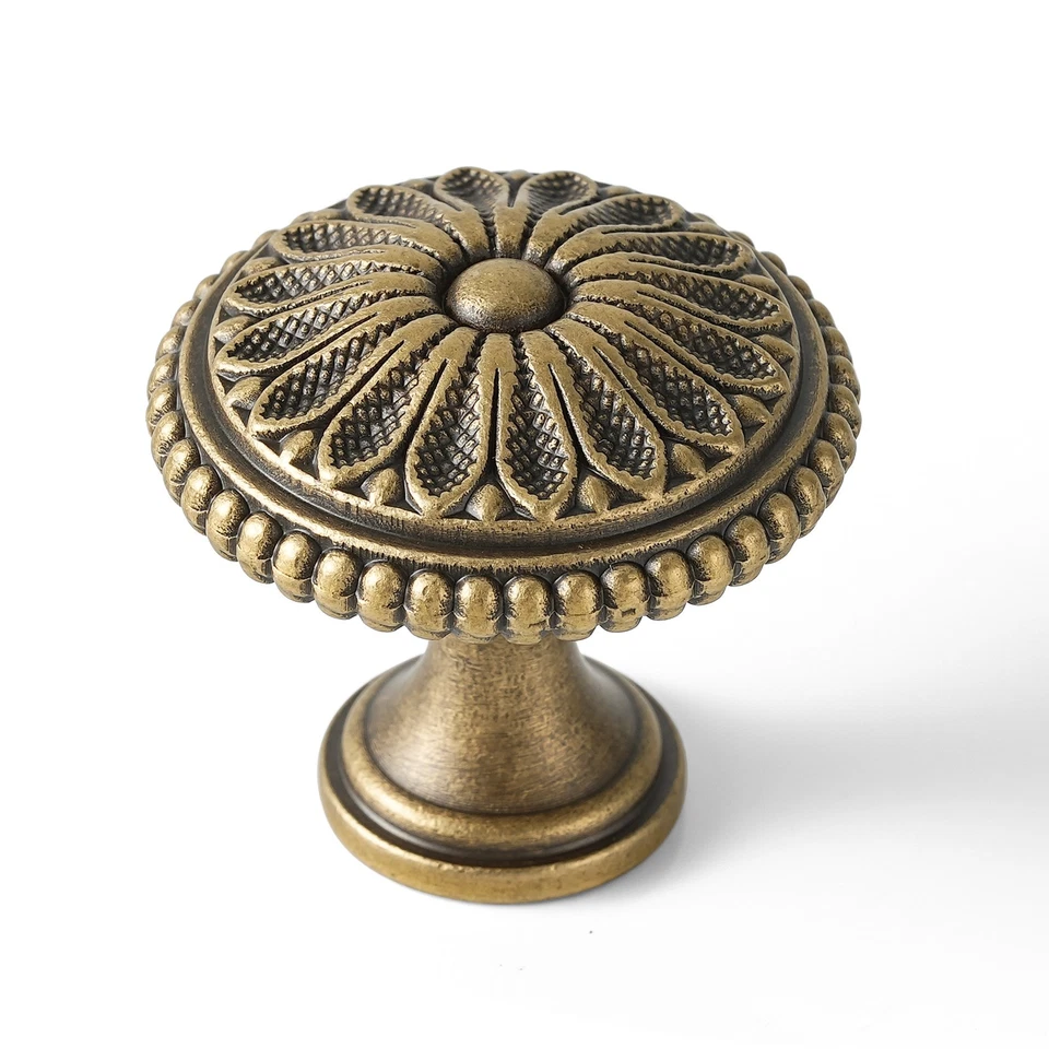 Manija de gabinete de latón macizo ø28/32 mm perilla de cajón 3,8"/5"/6,3" CC tirador de gabinete Foto 3 de 4