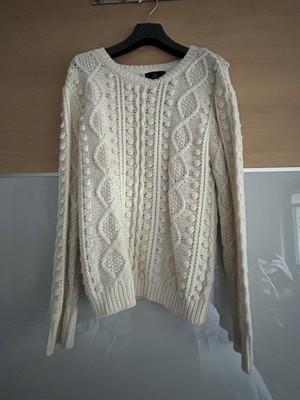Cynthia Rowley Strickpullover Gr. M Cremefarbe 