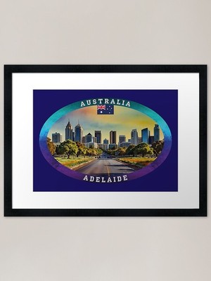 Adelaide Australien Reise gerahmt Ar gerahmtes Wandbild Poster Leinwanddruck Bild