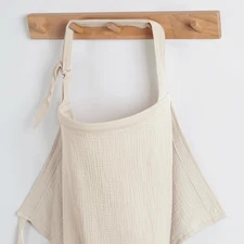 Muslin Nursing Cover for Breastfeeding Breathable Apron with Arch Neckline