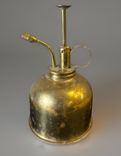 Gold Watering Can Vintage Brass Thumb Pump Spray Can Mister Spray Bottle