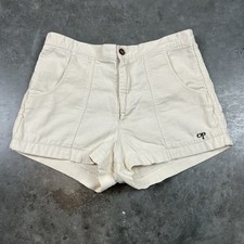 Vintage Ocean Pacific Corduroy Shorts Womens 28 White Surf Beach Flaws Preowned