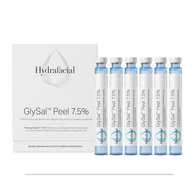 Hydrafacial Glysal Peel 7.5%  Box of 6 Vials New Sealed (expiration 2/2029)