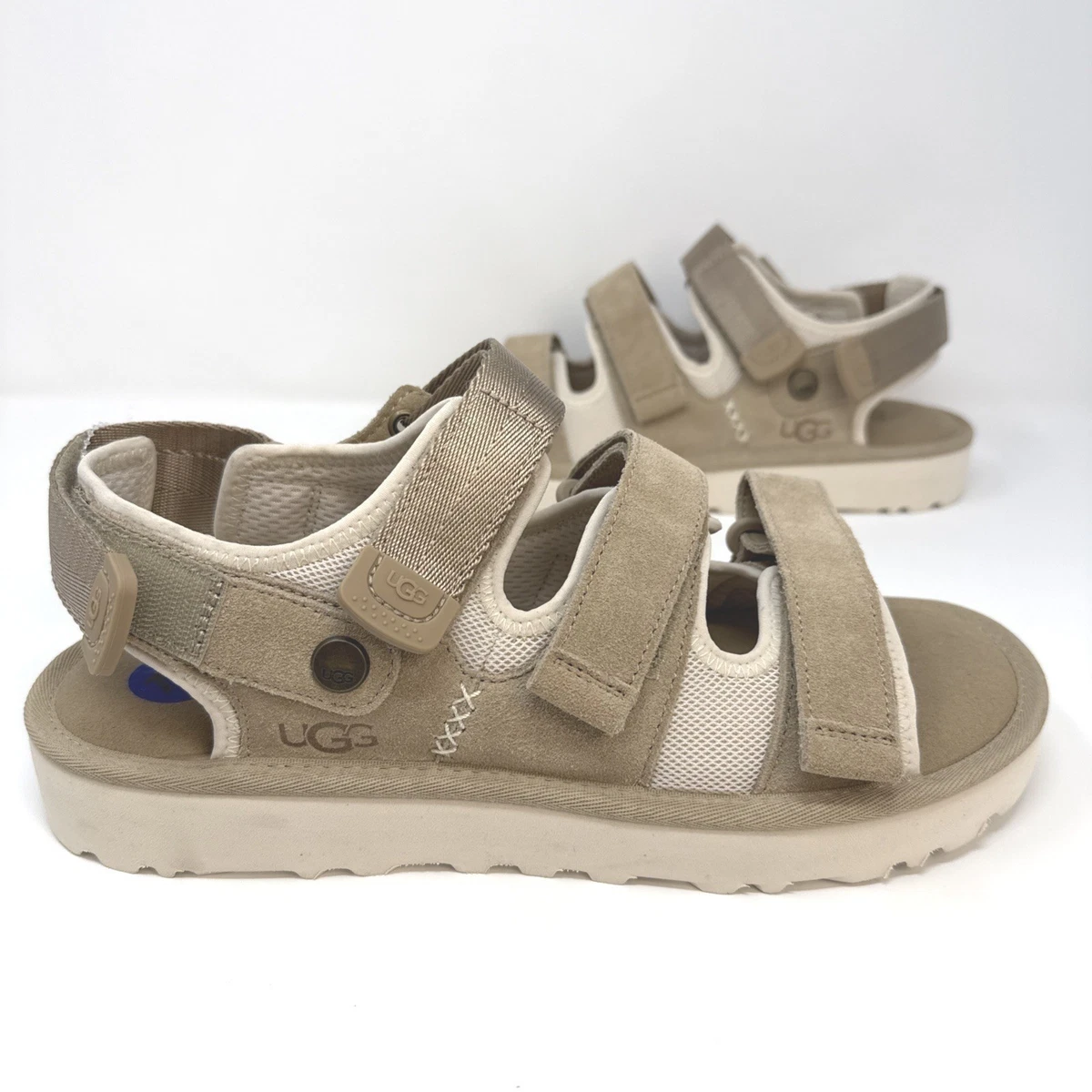 UGG GoldenGlow Mens Size 10 Sandal Sand Tan Suede Mesh Strappy 1153095 NEW Amazon.com | UGG Men main image 3