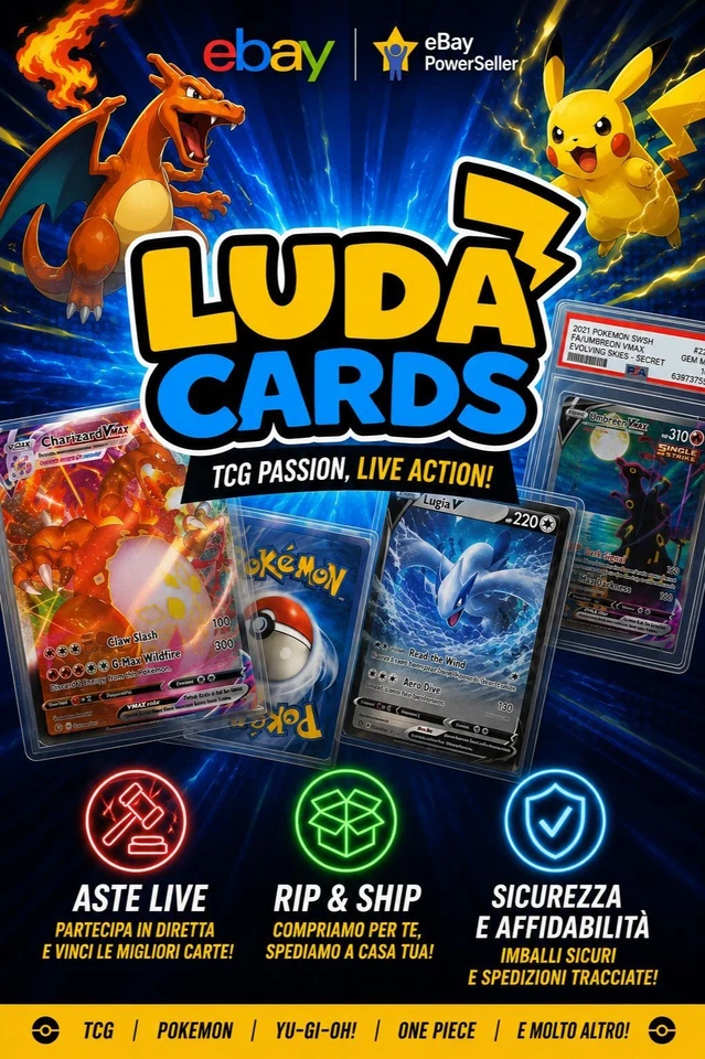 🔥 LUDACARDS LIVE | Aste Pokémon & One Piece | Rip & Ship | Occasioni da 1€