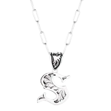 Montana Silversmith Ladies Western Silver Initial Necklace NC6096-S
