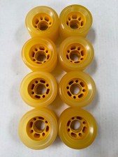 Sure Grip Fugitive speed derby roller skate wheels 62mm Yellow /Clear made USA