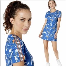 Adidas X Farm Rio Blue Butterfly Mini Active Dress Size Large NWOT