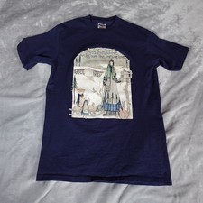 Vintage Angels From Above Doodle Art T Shirt Mens M Slim Fit Made In USA 90s