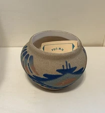 Sunwest Indian Art Ltd. Sand Art Pottery Vase. Signed Original NM USA