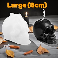 Skull Candle Moulds 3D Silicone Resin Soap Molds Skeleton Wax Making Halloween
