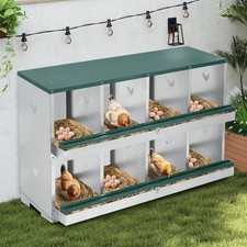 6/8 Hole Chicken Nesting Box Metal Roll Away Egg Laying Box for Poultry Coop