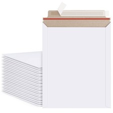 Photo Document Mailers 9.25x11.75 White Cardboard Envelopes 25 Pack Rigid Sel...